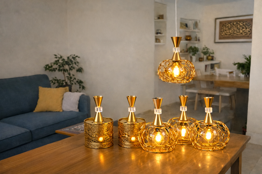 5ثريات ذهبية